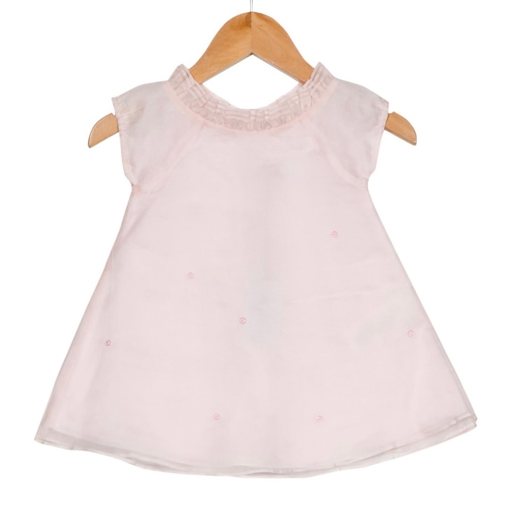 tartine et chocolat Silk Embellishment Ruffle Bow Dress 18M